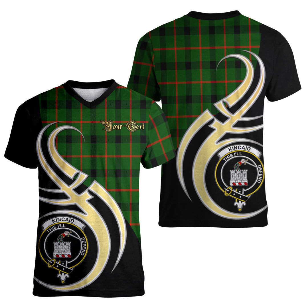 Printivon Kincaid Modern Tartan Crest Believe In Me T Shirt