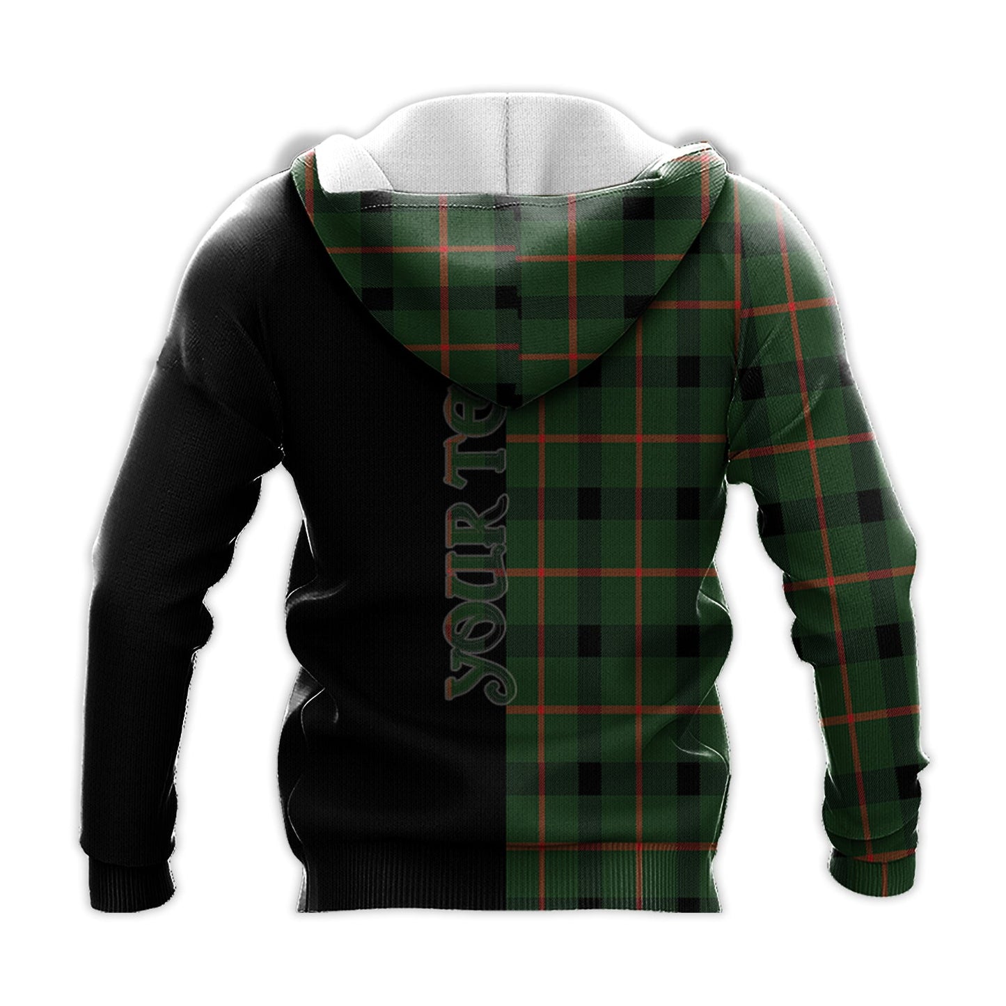 Printivon Kincaid Modern Tartan Personalize Half Hoodie