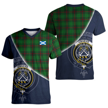 Printivon Kinnear Tartan Scottish Crest T Shirt