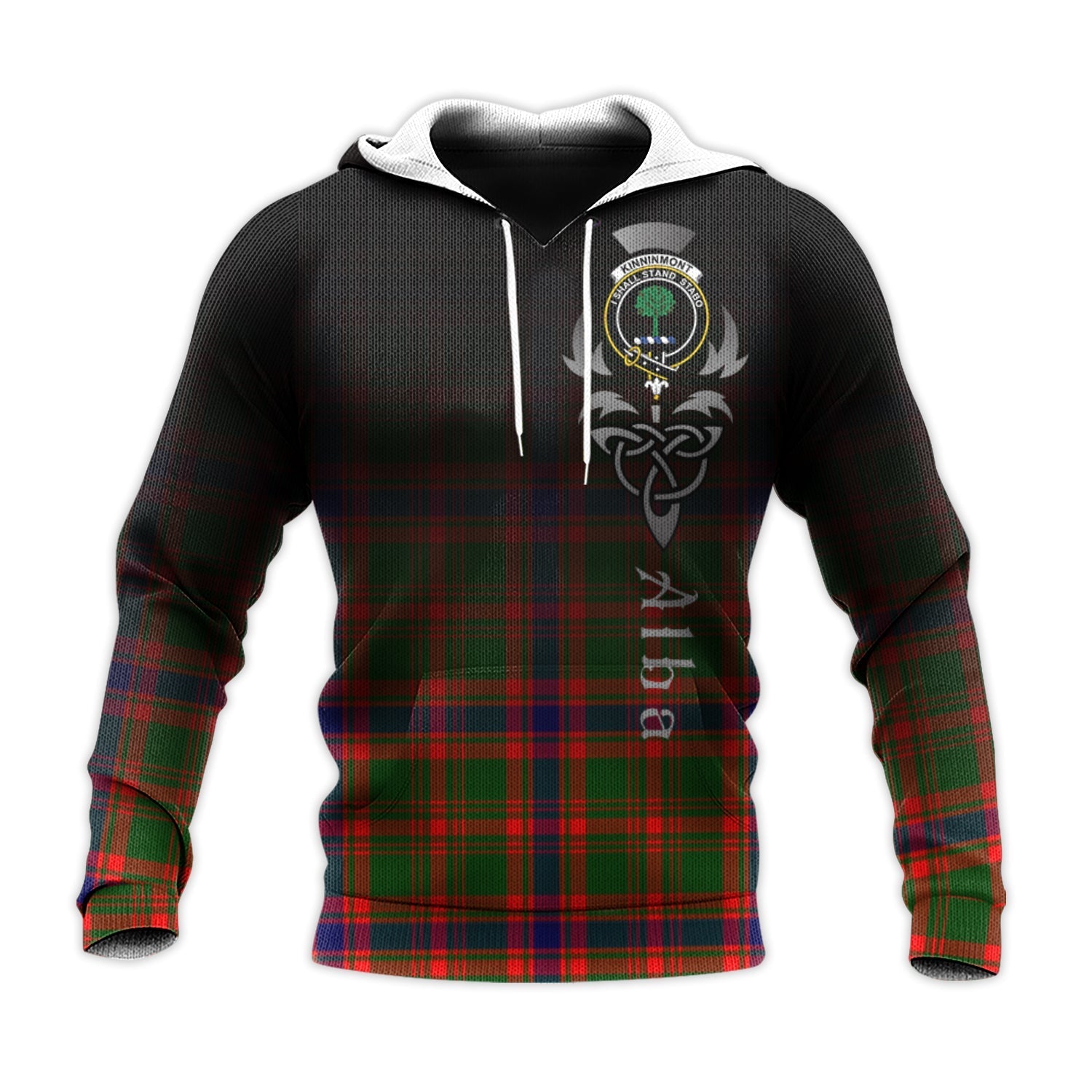 Printivon Kinninmont Tartan Crest Alba Celtic Hoodie