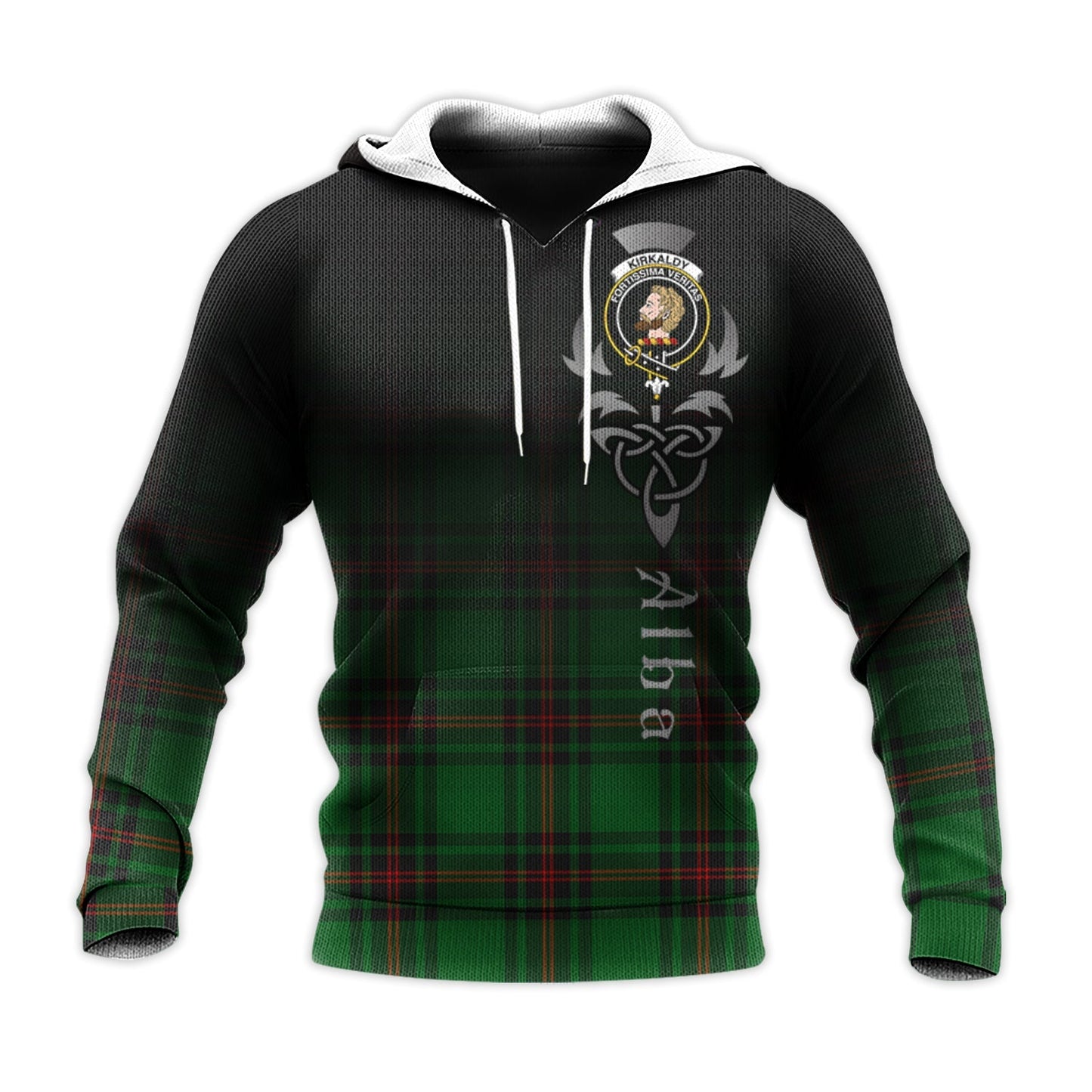 Printivon Kirkcaldy Tartan Crest Alba Celtic Hoodie