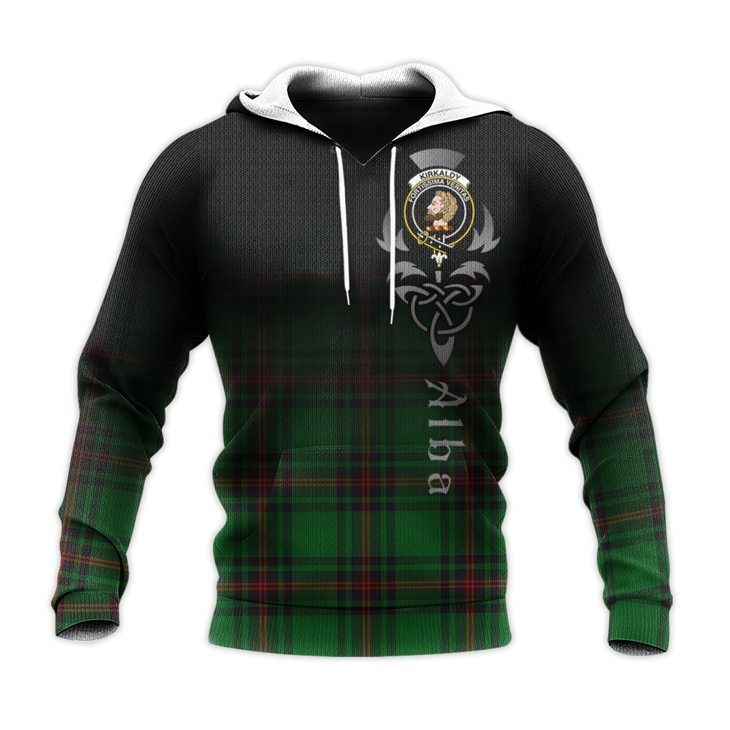 Printivon Kirkcaldy Tartan Crest Alba Celtic Hoodie
