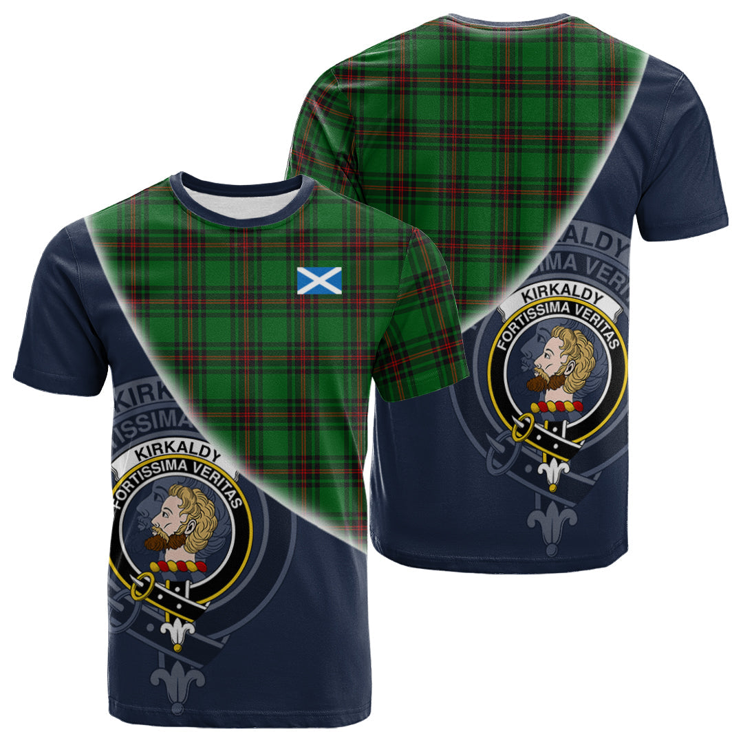 Printivon Kirkcaldy Tartan Scottish Crest T Shirt