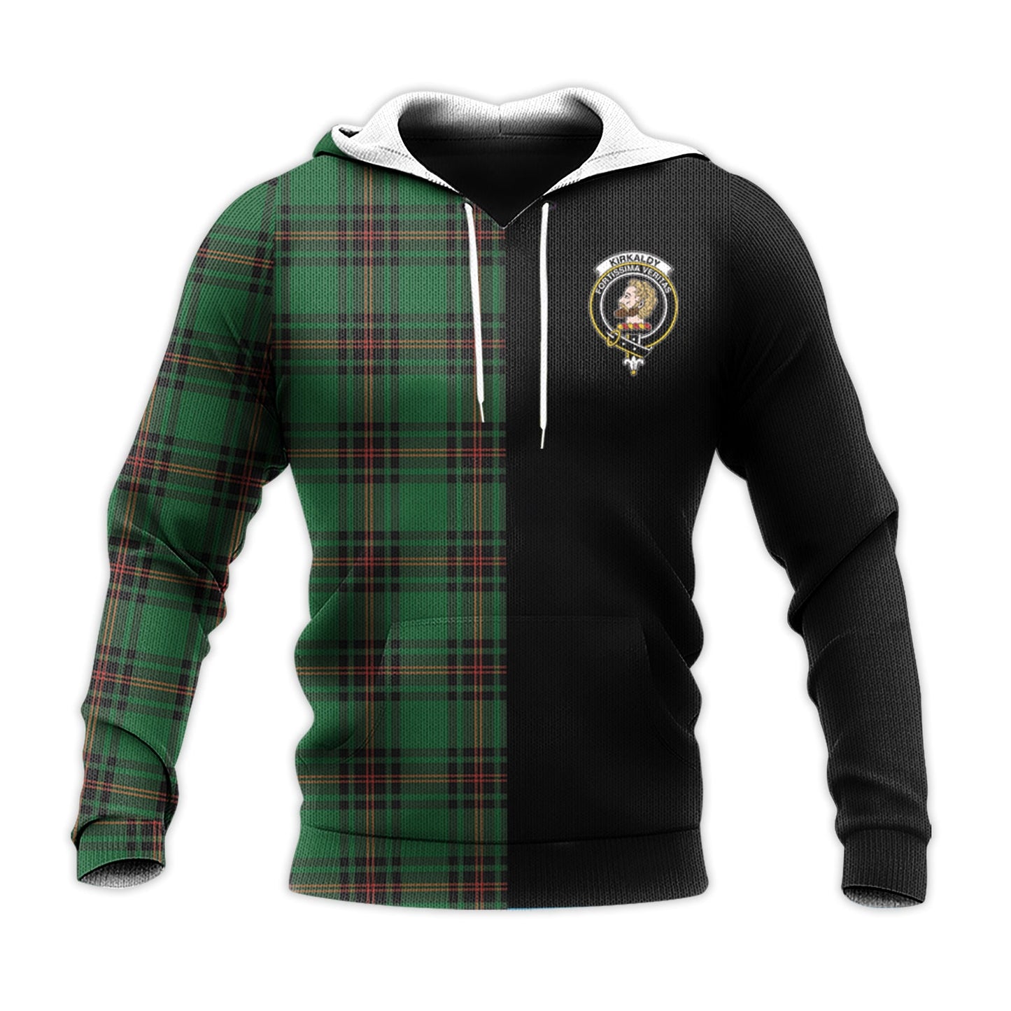 Printivon Kirkcaldy Tartan Personalize Half Hoodie