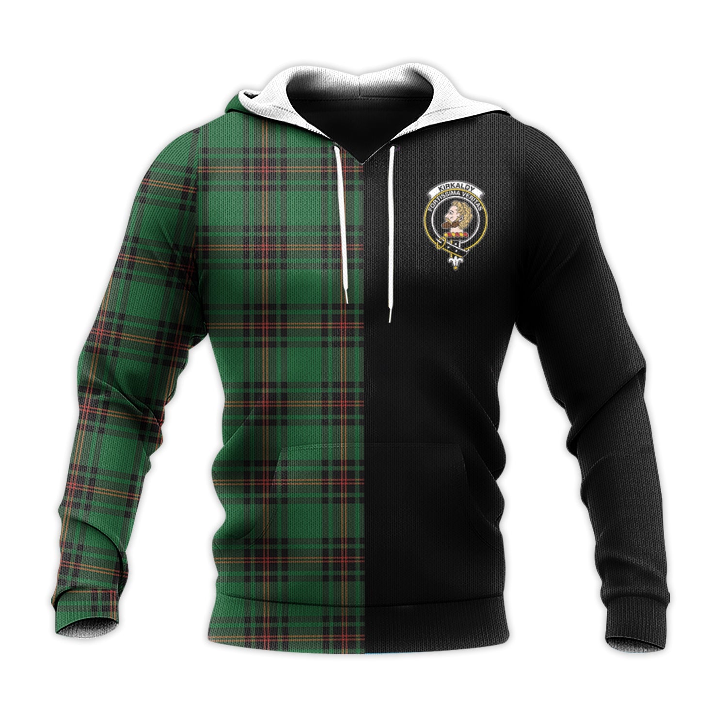 Printivon Kirkcaldy Tartan Personalize Half Hoodie