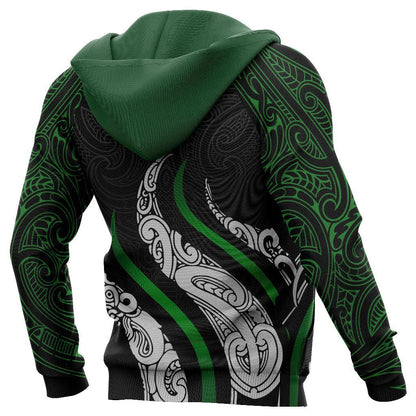 New Zealand Aotearoa Hoodie NZ Silver Fern Zip Hoodie All Over Print
