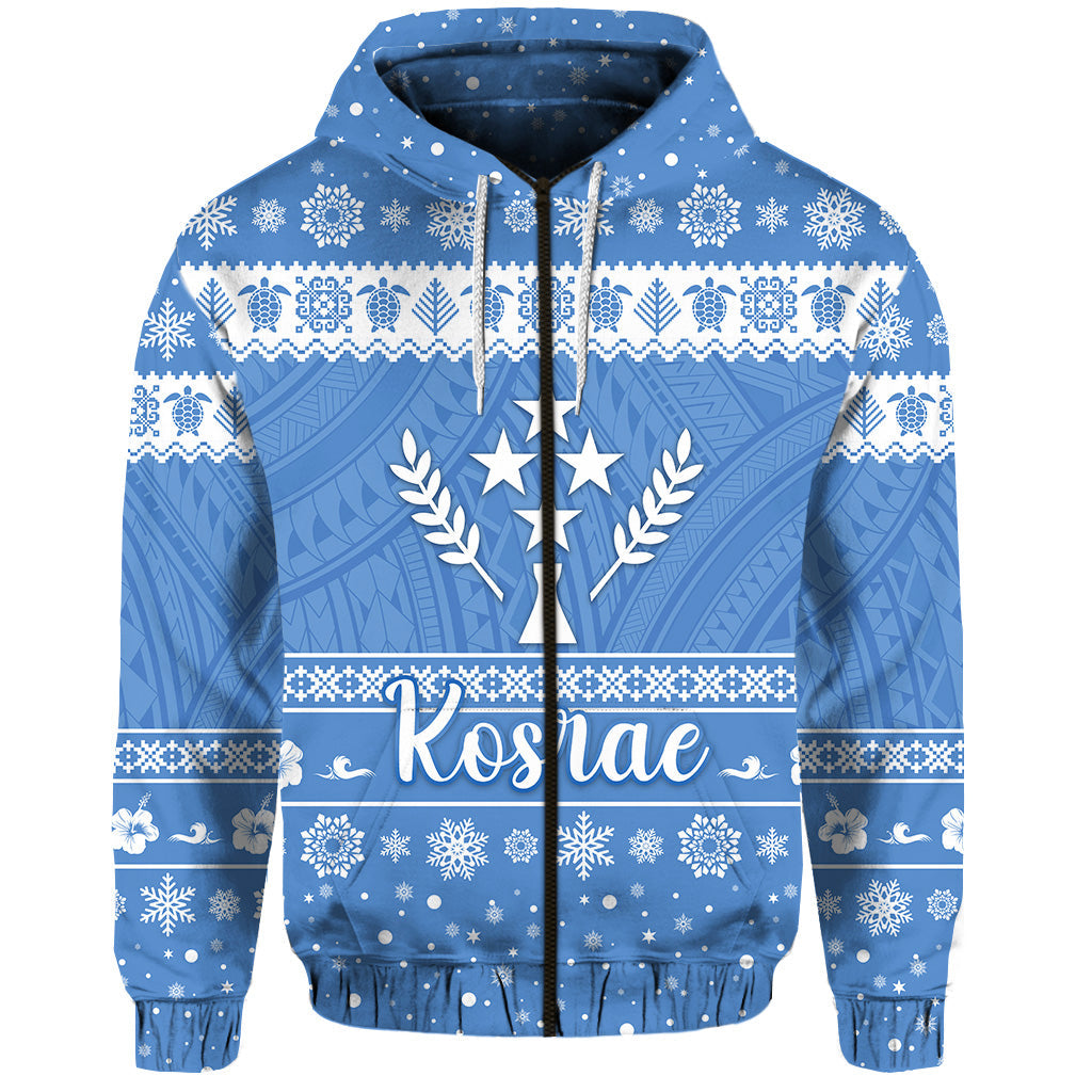 FSM Kosrae Christmas Zip Hoodie Simple Style