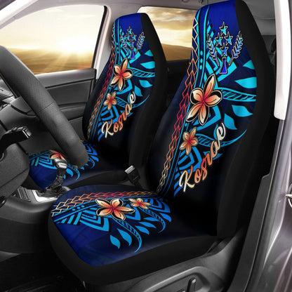 Kosrae Car Seat Covers Vintage Tribal Mountain