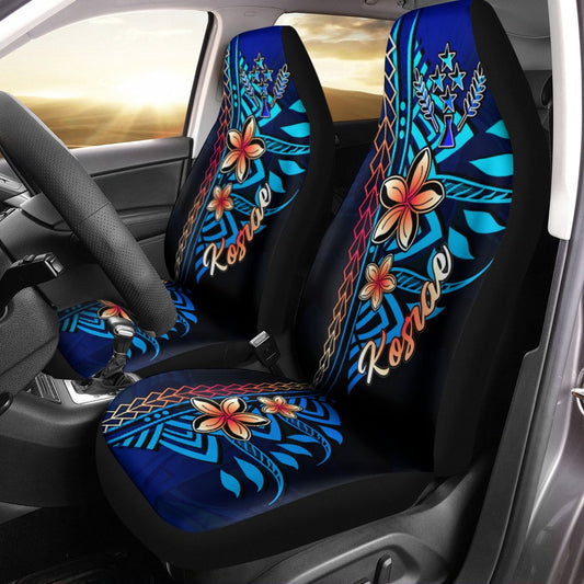 Kosrae Car Seat Covers Vintage Tribal Mountain