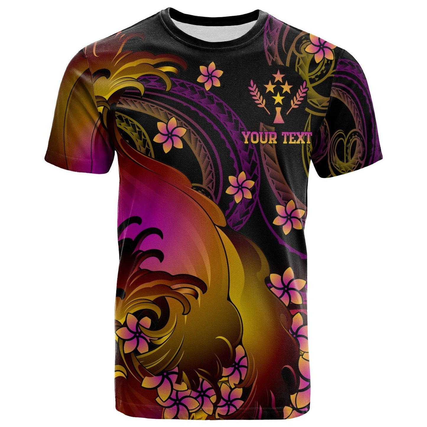 Kosrae Custom Personalised T-shirt Kosrae in wave