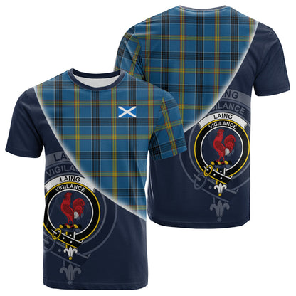 Printivon Laing Tartan Scottish Crest T Shirt
