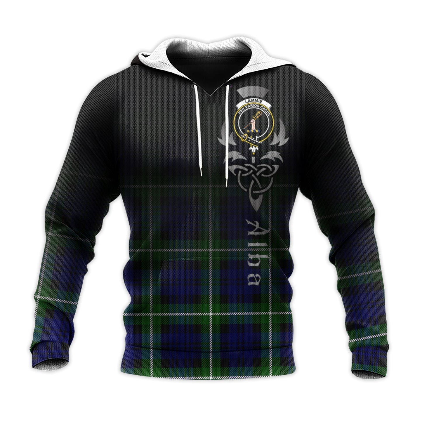 Printivon Lammie Tartan Crest Alba Celtic Hoodie