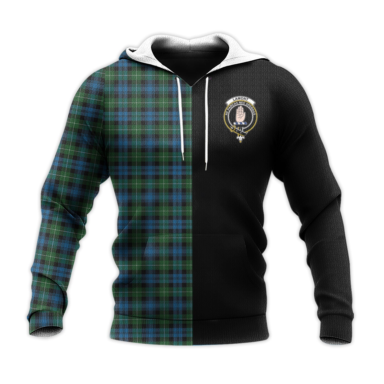 Printivon Lamont Tartan Personalize Half Hoodie