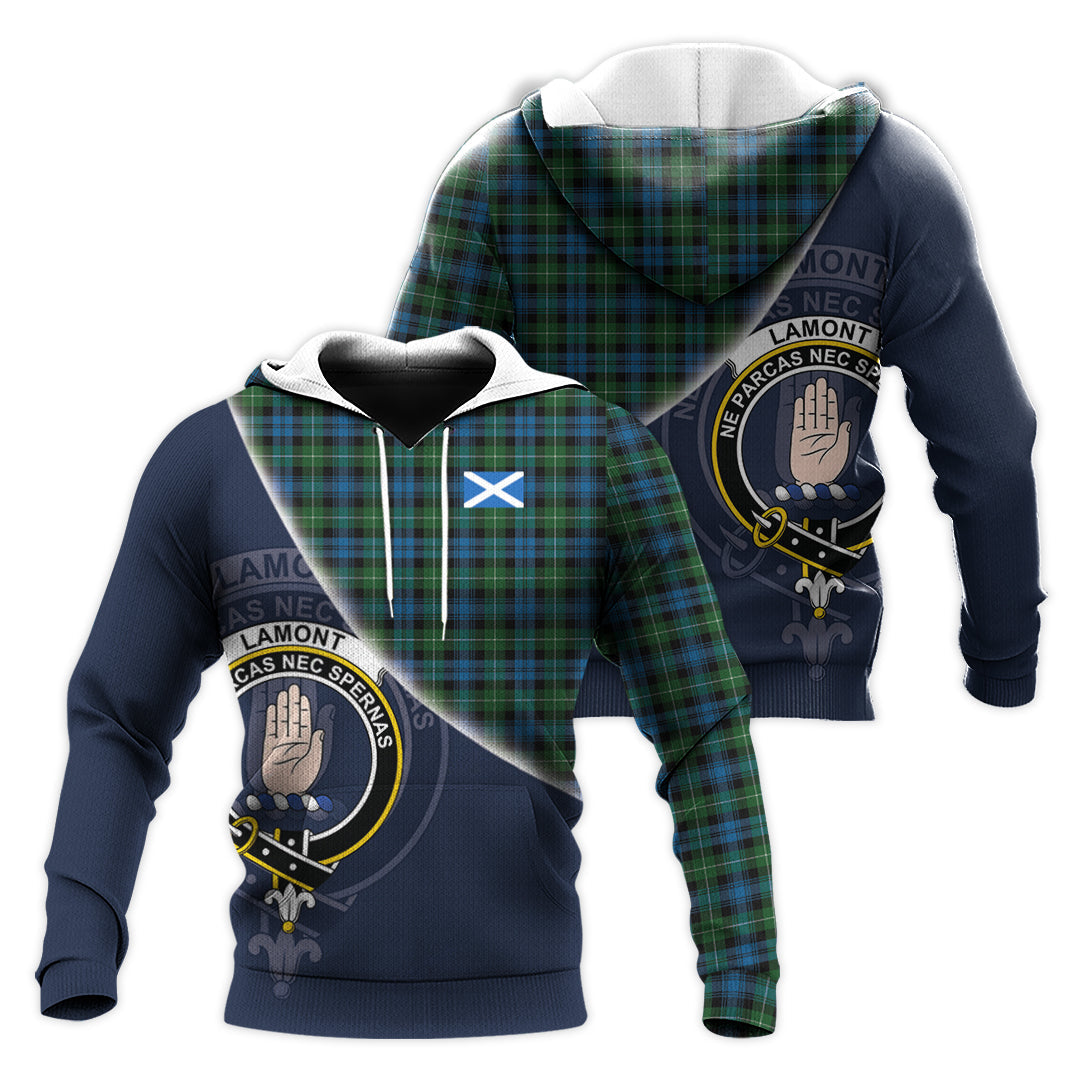 Printivon Lamont Tartan Scottish Crest Hoodie