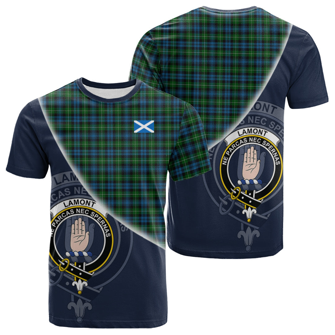 Printivon Lamont Tartan Scottish Crest T Shirt