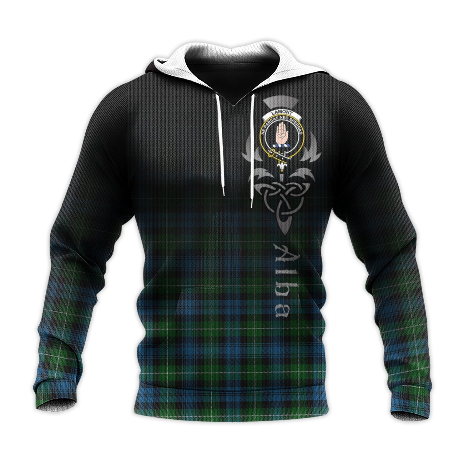 Printivon Lamont Tartan Crest Alba Celtic Hoodie