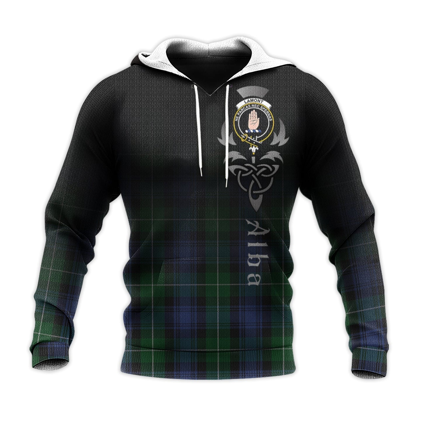 Printivon Lamont 2 Tartan Crest Alba Celtic Hoodie