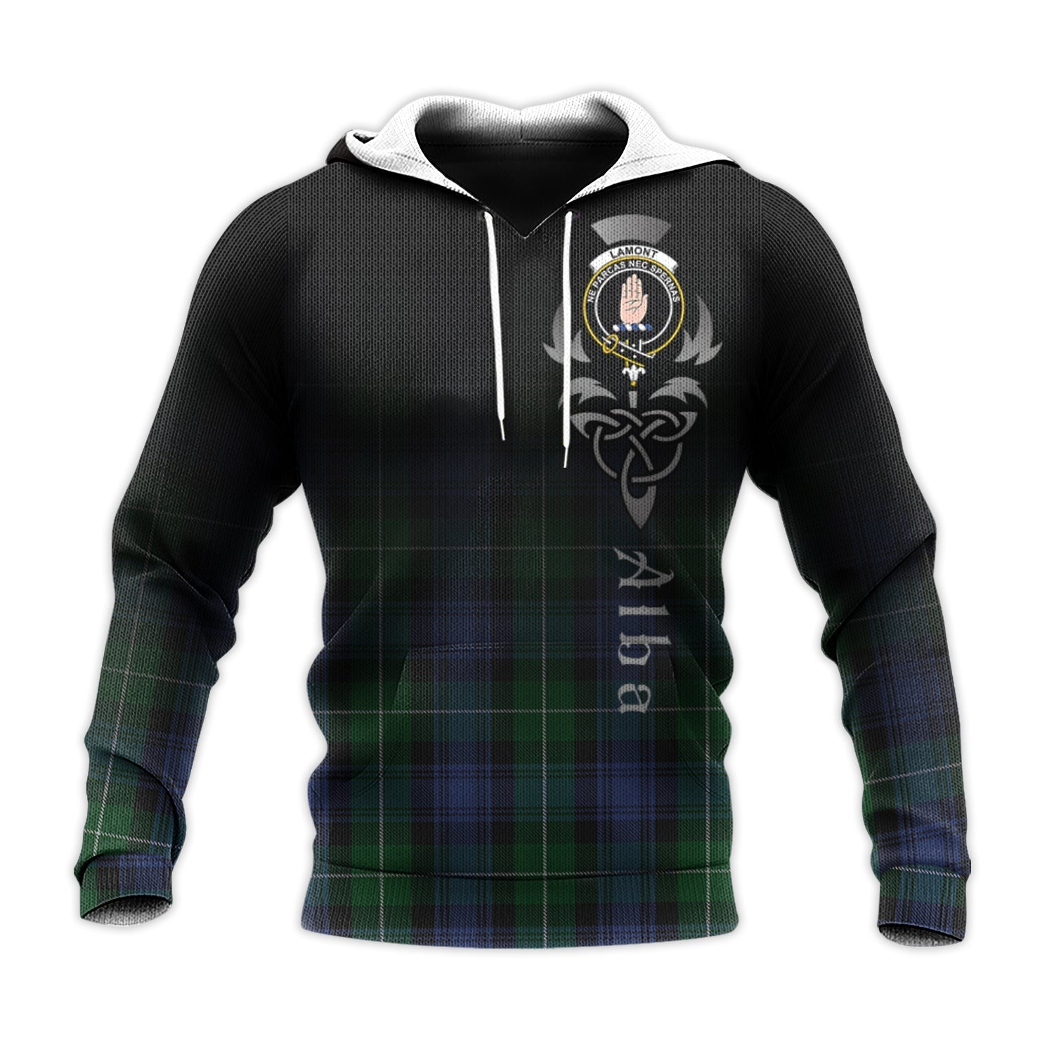 Printivon Lamont 2 Tartan Crest Alba Celtic Hoodie