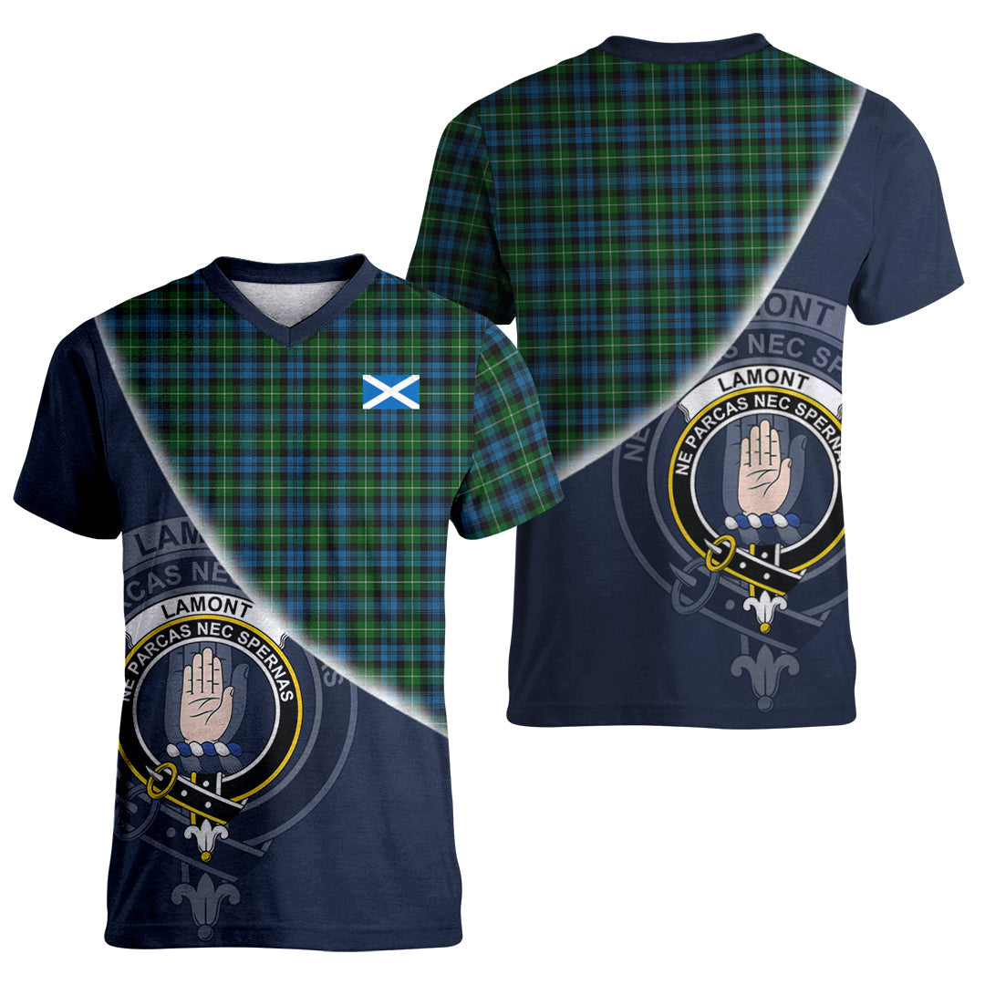 Printivon Lamont Tartan Scottish Crest T Shirt
