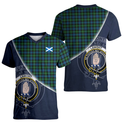 Printivon Lamont Tartan Scottish Crest T Shirt