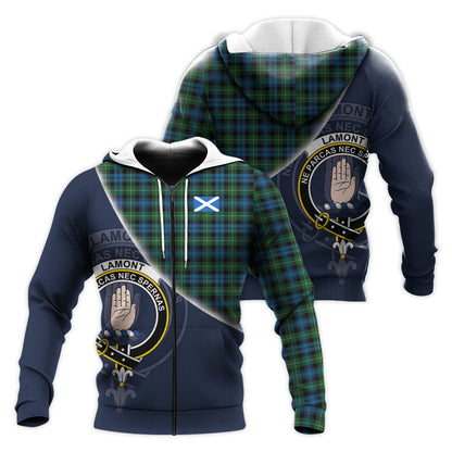 Printivon Lamont Tartan Scottish Crest Hoodie
