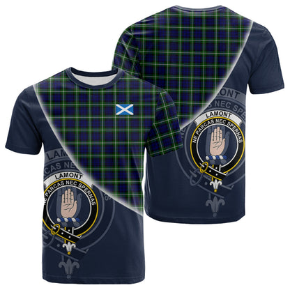 Printivon Lamont Modern Tartan Scottish Crest T Shirt
