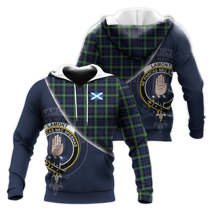Printivon Lamont Modern Tartan Scottish Crest Hoodie