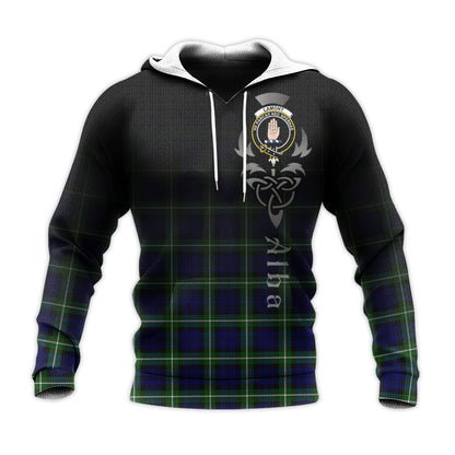 Printivon Lamont Modern Tartan Crest Alba Celtic Hoodie