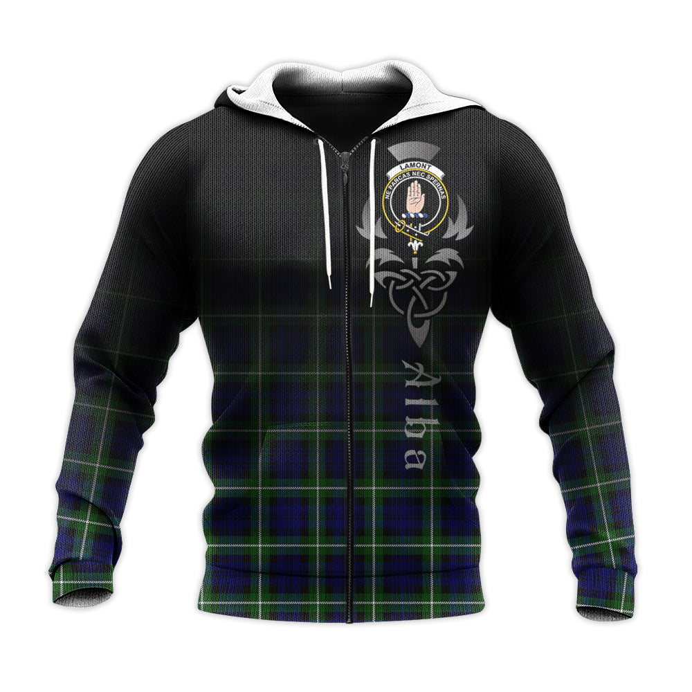 Printivon Lamont Modern Tartan Crest Alba Celtic Hoodie