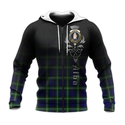 Printivon Lamont Modern Tartan Crest Alba Celtic Hoodie