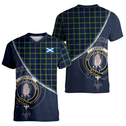 Printivon Lamont Modern Tartan Scottish Crest T Shirt