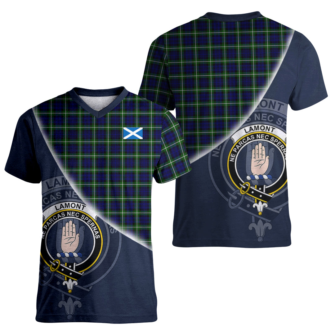 Printivon Lamont Modern Tartan Scottish Crest T Shirt