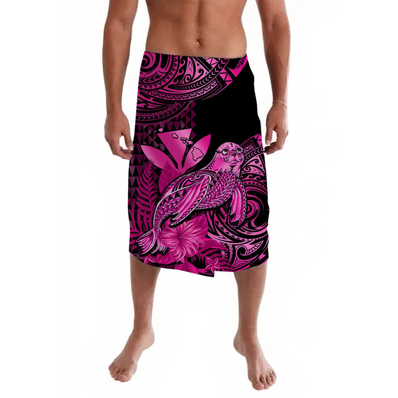 Hawaii Monk Seal Lavalava Polynesian Kakau With Kanaka Pink