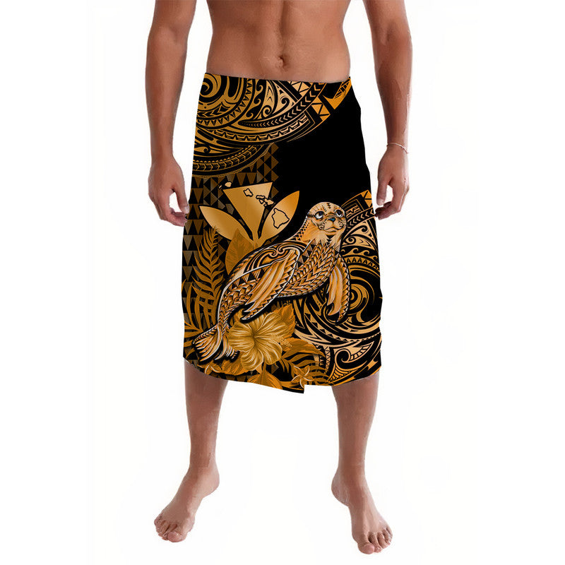 Hawaii Monk Seal Lavalava Polynesian Kakau With Kanaka Gold