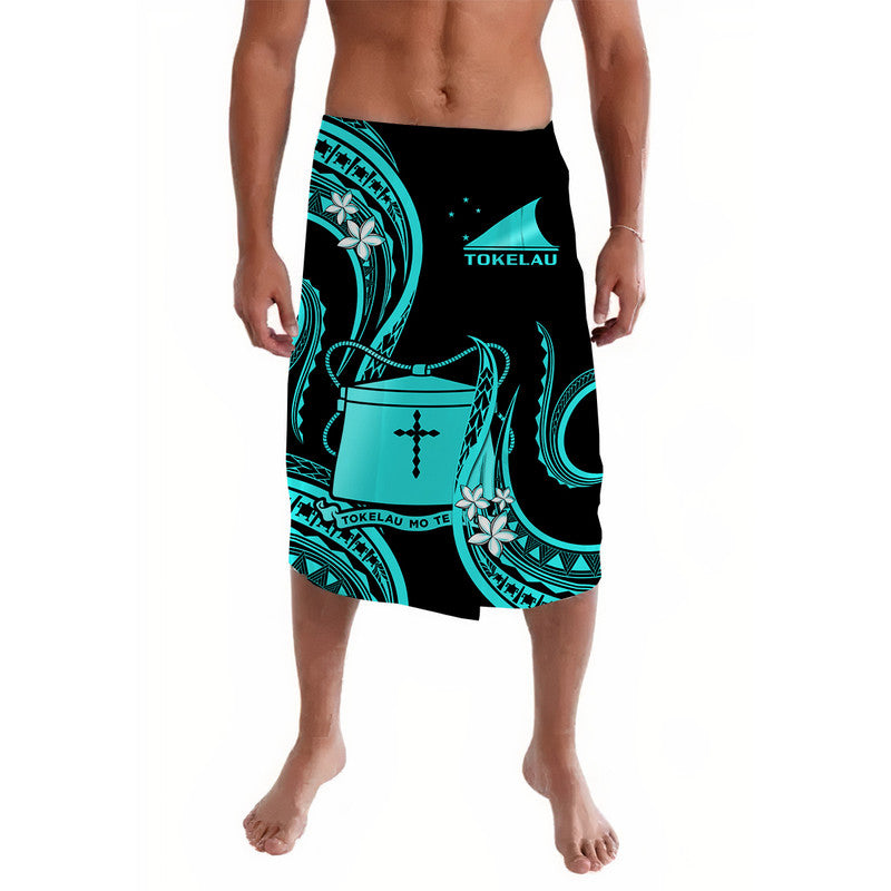 Tokelau Lavalava Tokelauan Tatau With Badge Light Turquoise