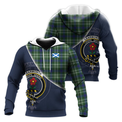 Printivon Learmonth Tartan Scottish Crest Hoodie