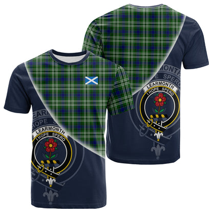 Printivon Learmonth Tartan Scottish Crest T Shirt
