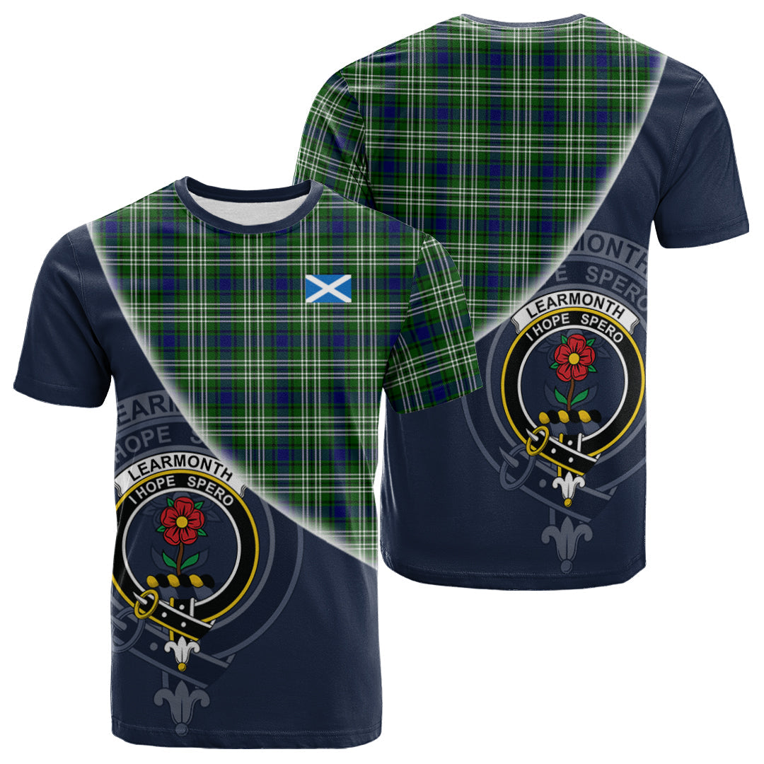Printivon Learmonth Tartan Scottish Crest T Shirt