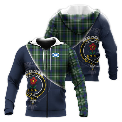 Printivon Learmonth Tartan Scottish Crest Hoodie