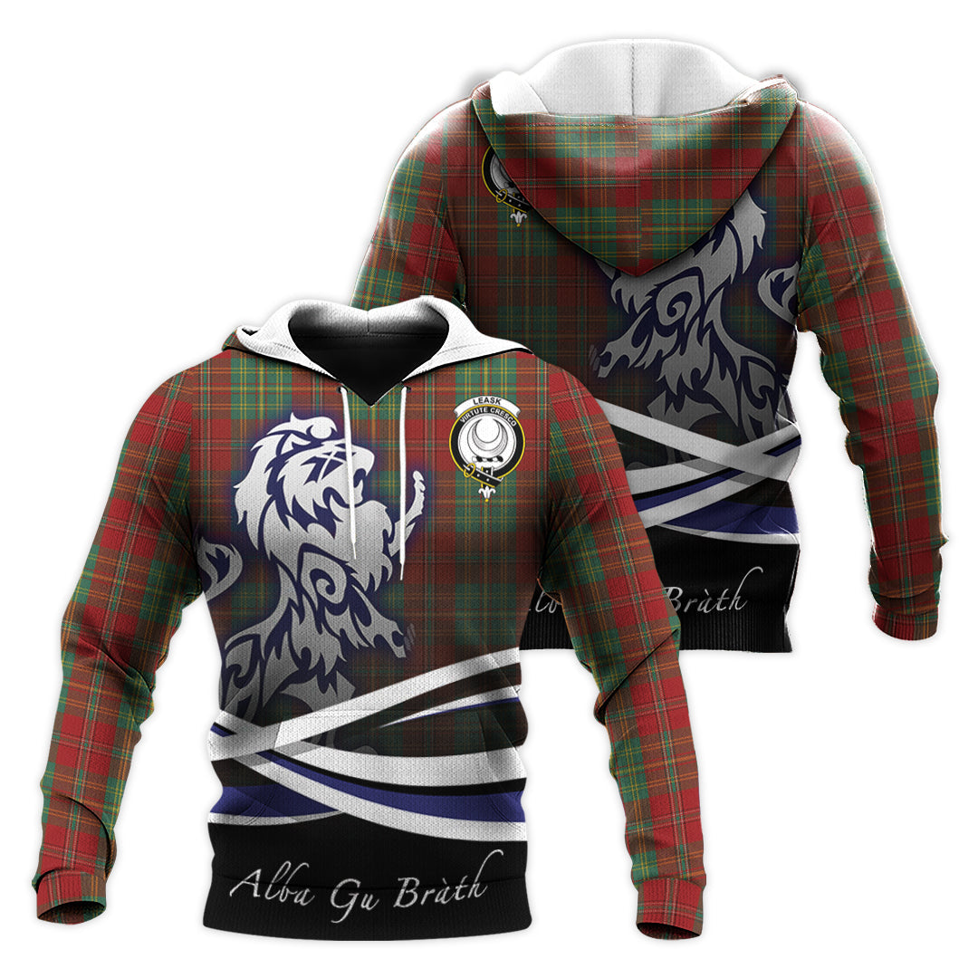 Printivon Leask Tartan Scottish Lion Hoodie