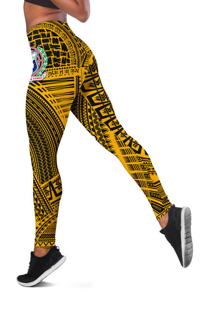Samoa Ula Nifo Tribal Leggings Gold Style