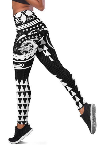 Kakau Hawaiian Polynesian Legging Black