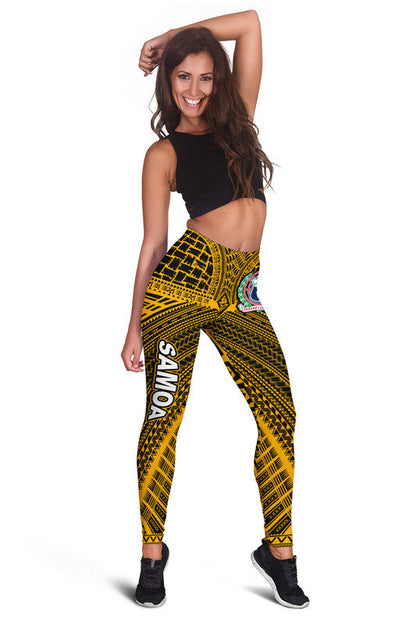 Samoa Ula Nifo Tribal Leggings Gold Style