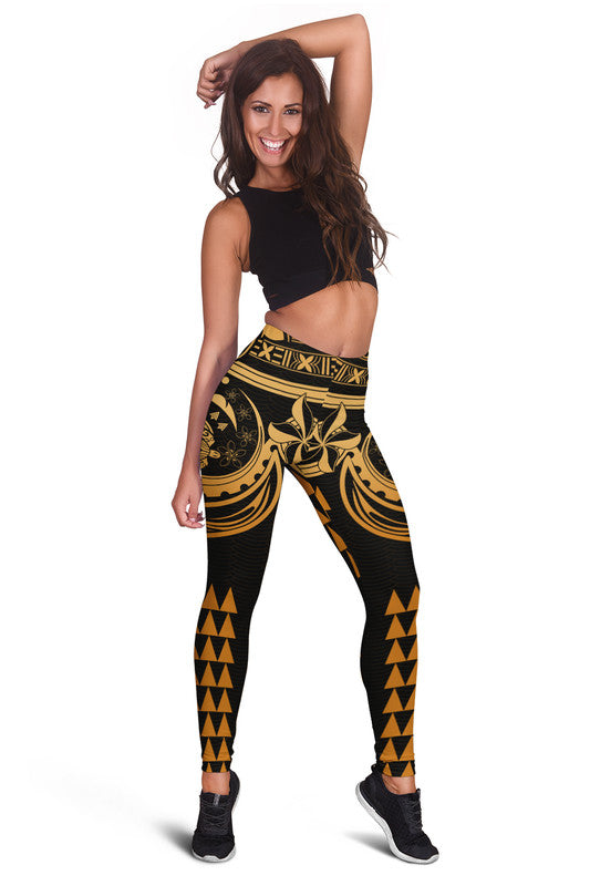 Kakau Hawaiian Polynesian Legging Gold
