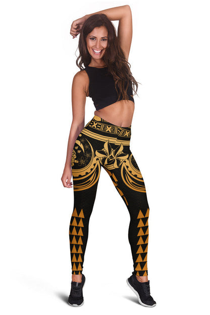 Kakau Hawaiian Polynesian Legging Gold
