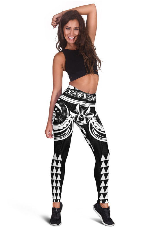 Kakau Hawaiian Polynesian Legging Black