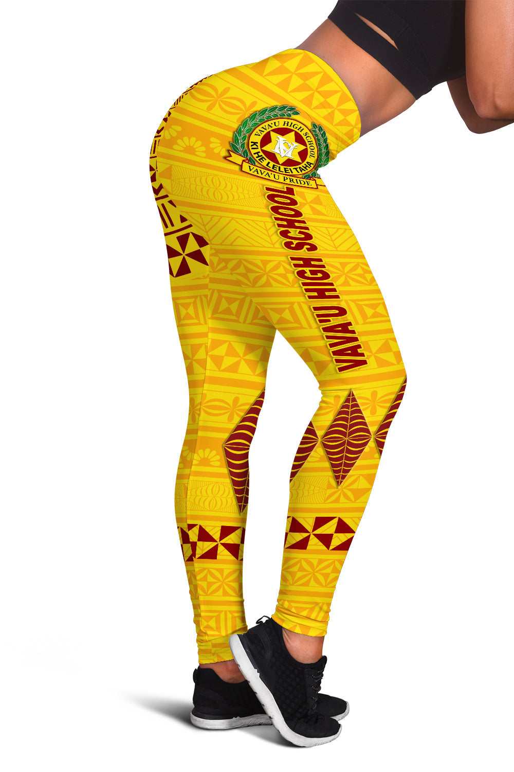 Tonga Vava'u High School Women Leggings Simple Style - Yellow