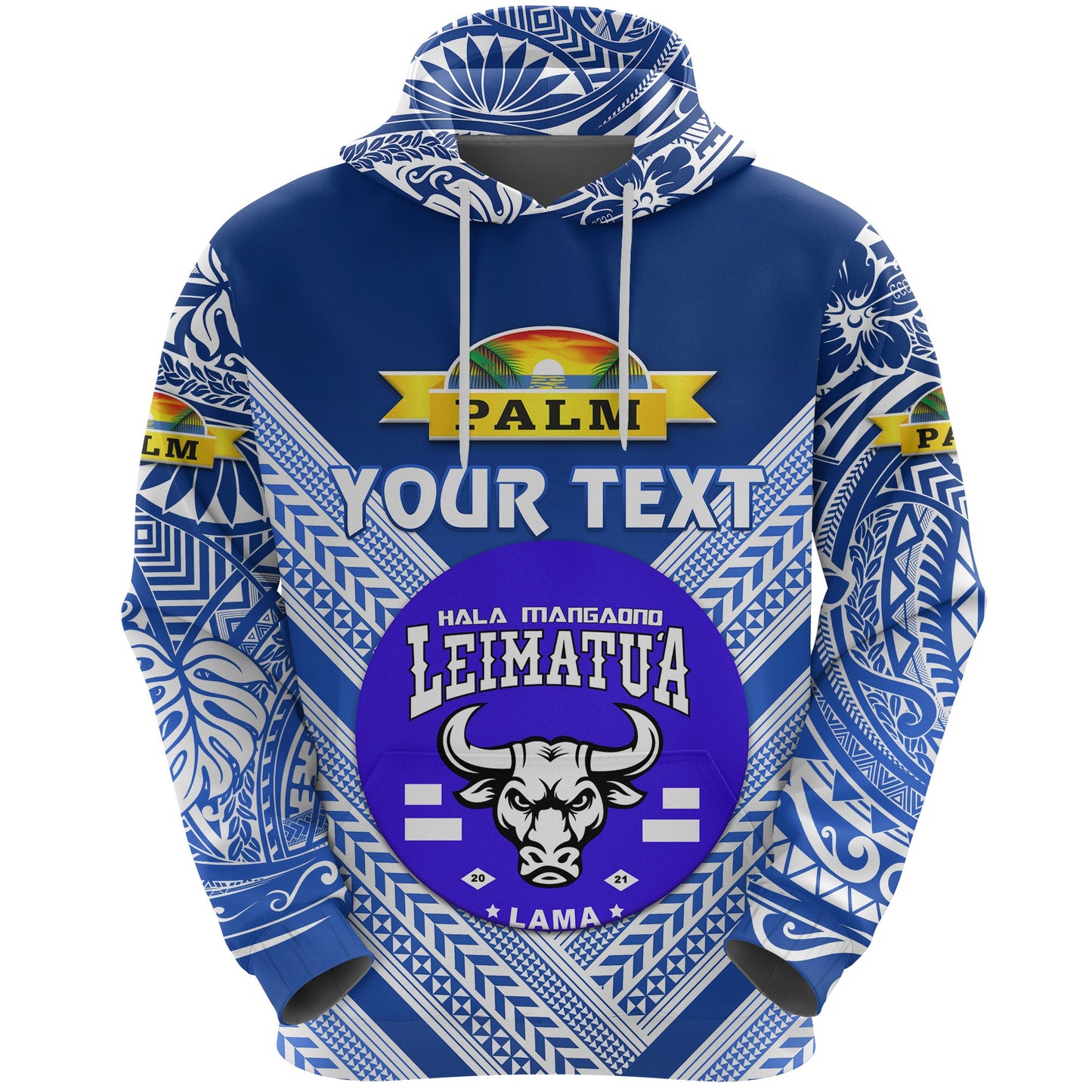 ( Personalised) Mate Ma'a Tonga Hoodie Leimatu'a Bulls Creative Style Blue NO.1