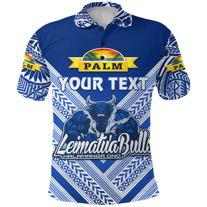 Custom Personalised Mate Ma'a Tonga Polo Shirt Leimatu'a Bulls Creative Style - Blue