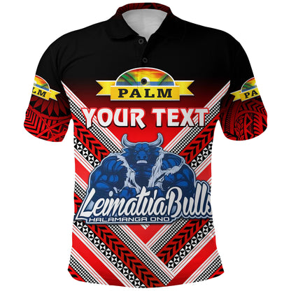 Custom Personalised Mate Ma'a Tonga Polo Shirt Leimatu'a Bulls Creative Style - Red